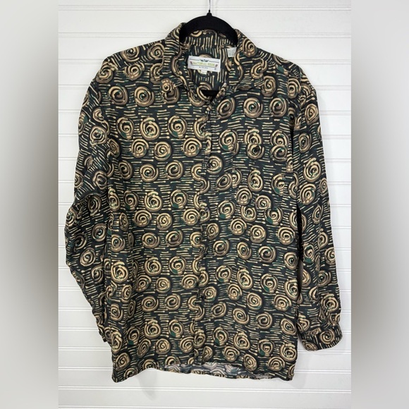natural issue Other - Vintage Natural Issue men’s 100% silk abstract design long sleeve shirt. Size L